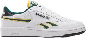 Reebok Unisex Club C Revenge Sneaker, White/Fierce Gold/Collegiate Green, 13 US Men