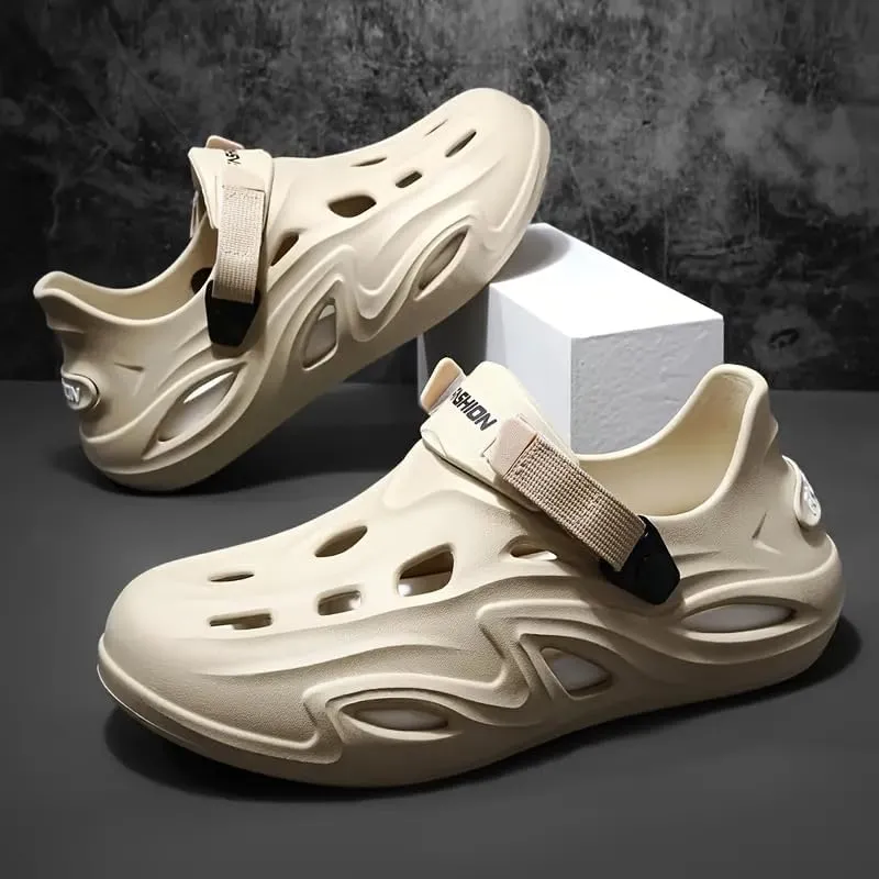 Shoes for Men, Anti Slip Thick Soled Toe Slippers for Men, Oversized Beach Couple Sandals