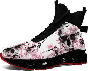 Skull Running Shoes Fashion Sneakers Gothic Lightweight Athletic Walking Tennis Sports Shoes for Men Women