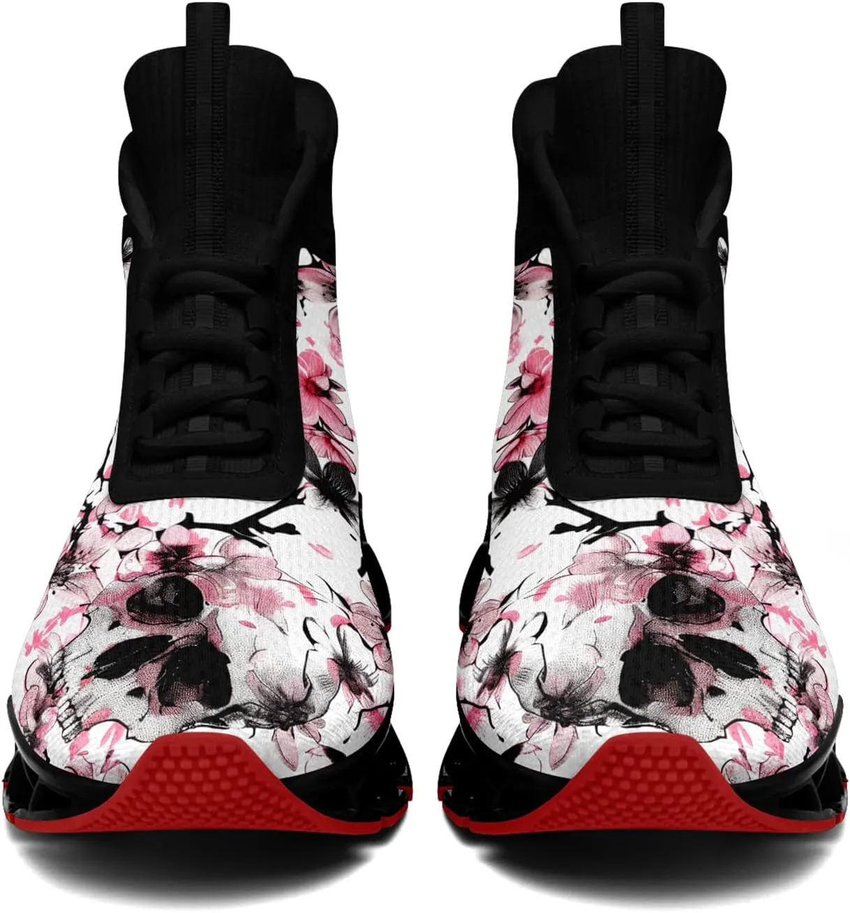 Skull Running Shoes Fashion Sneakers Gothic Lightweight Athletic Walking Tennis Sports Shoes for Men Women