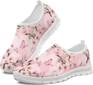 Slip on Loafers for Women Hands Free Shoes Anti-Skid Running Sneakers No Laces Breathable Shoes with Black Sole