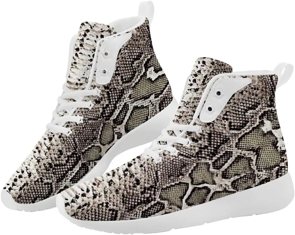 Snake Shoes Snake Skin High Top Sneakers High Top Shoes for Men Women
