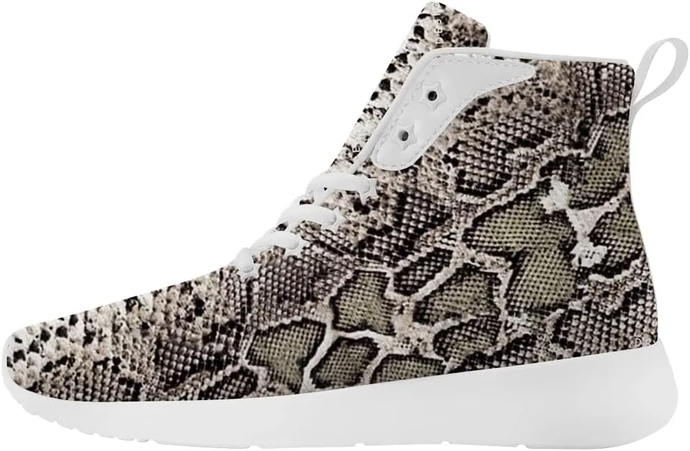 Snake Shoes Snake Skin High Top Sneakers High Top Shoes for Men Women