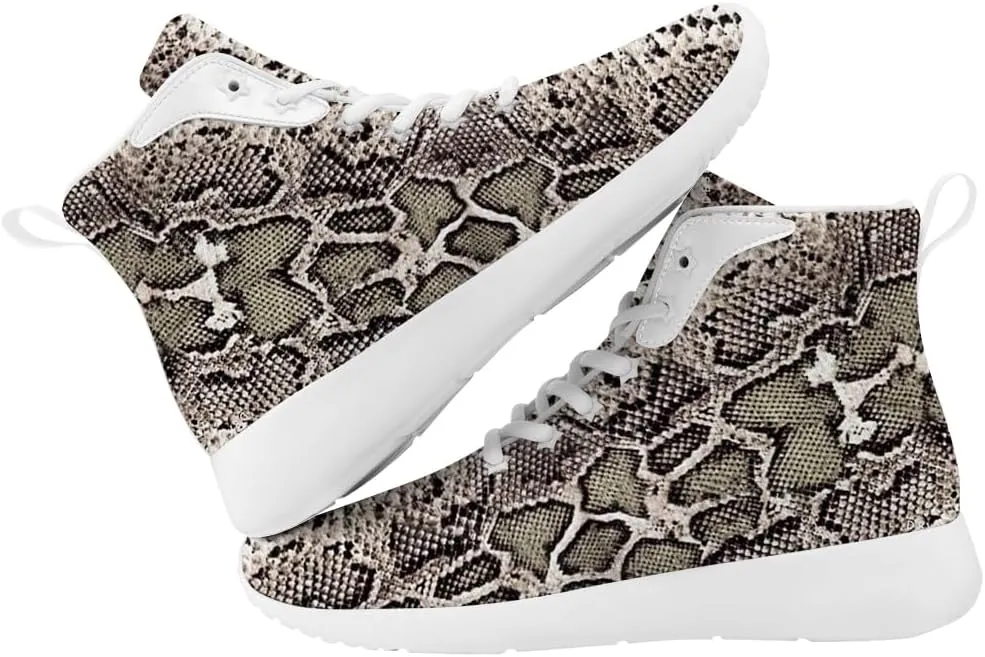 Snake Shoes Snake Skin High Top Sneakers High Top Shoes for Men Women