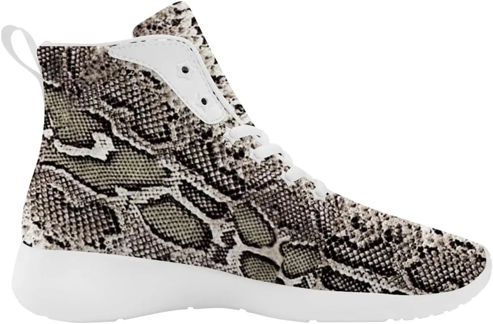 Snake Shoes Snake Skin High Top Sneakers High Top Shoes for Men Women