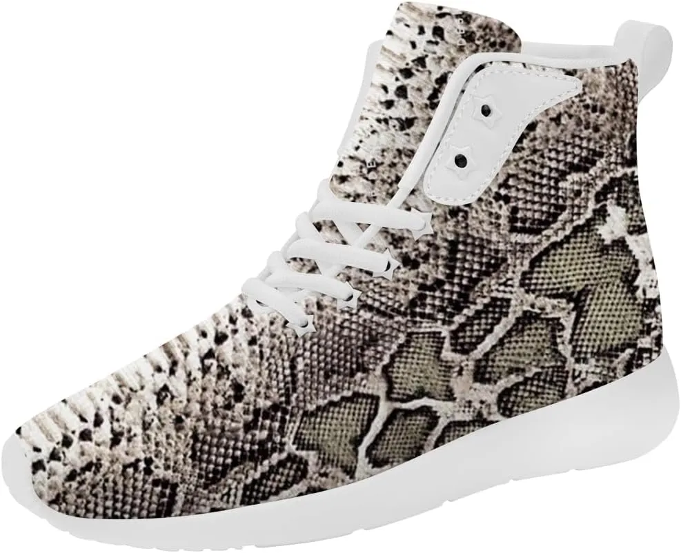 Snake Shoes Snake Skin High Top Sneakers High Top Shoes for Men Women