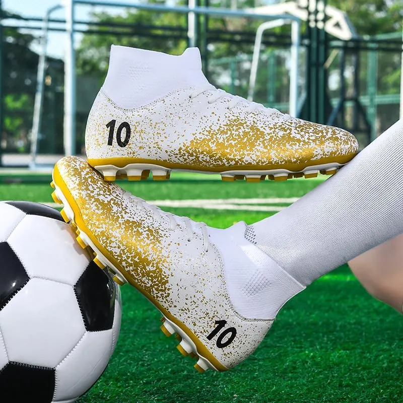 Soccer Cleats Boots for Mens Womens, Football Cleats Shoes Unisex Youth Students Running Training Boots Non-Slip Rugby Cleats Soccer AG FG TF Athletic Shoes for Outdoor Turf Athletic Indoor