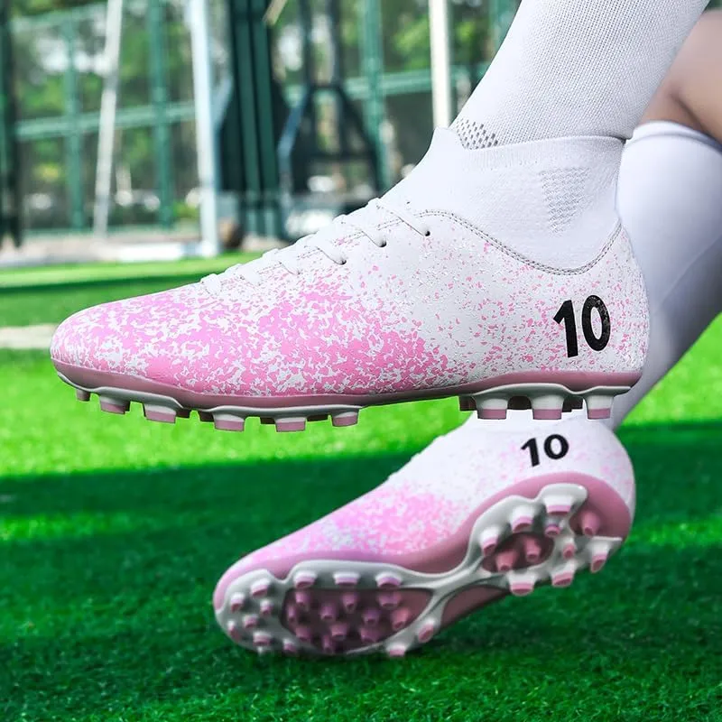 Soccer Cleats Boots for Mens Womens, Football Cleats Shoes Unisex Youth Students Running Training Boots Non-Slip Rugby Cleats Soccer AG FG TF Athletic Shoes for Outdoor Turf Athletic Indoor