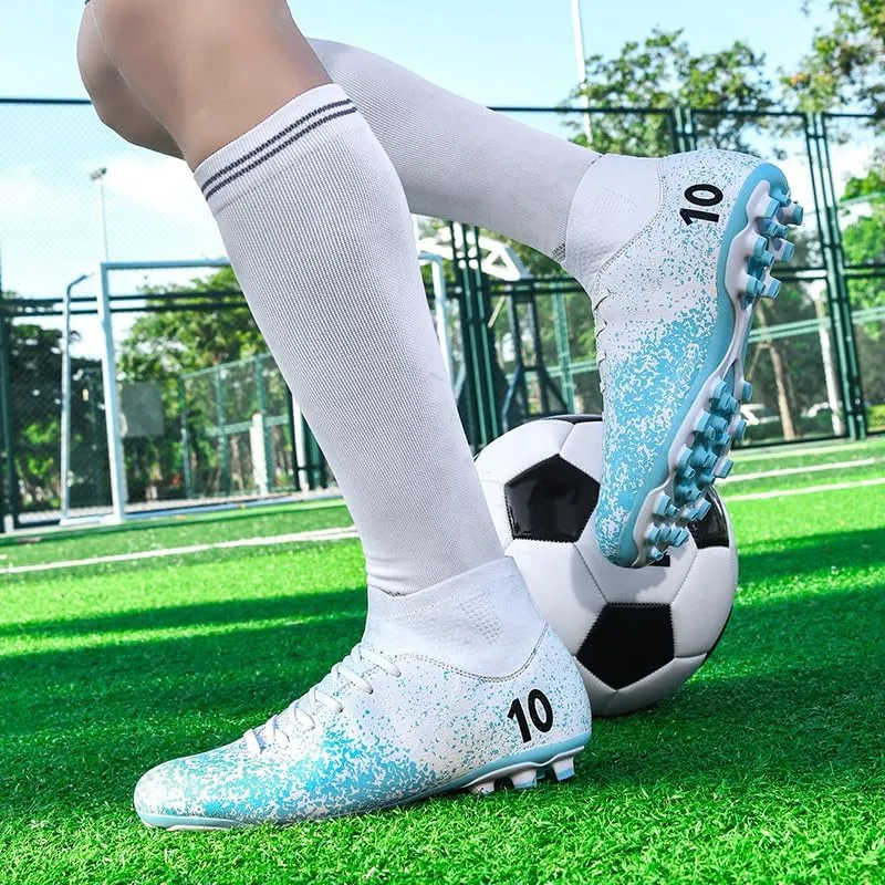 Soccer Cleats Boots for Mens Womens, Football Cleats Shoes Unisex Youth Students Running Training Boots Non-Slip Rugby Cleats Soccer AG FG TF Athletic Shoes for Outdoor Turf Athletic Indoor