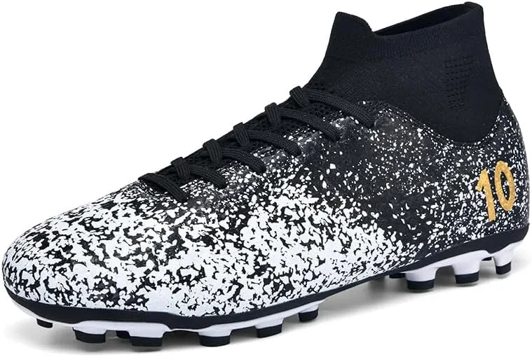 Soccer Cleats Boots for Mens Womens, Football Cleats Shoes Unisex Youth Students Running Training Boots Non-Slip Rugby Cleats Soccer AG FG TF Athletic Shoes for Outdoor Turf Athletic Indoor