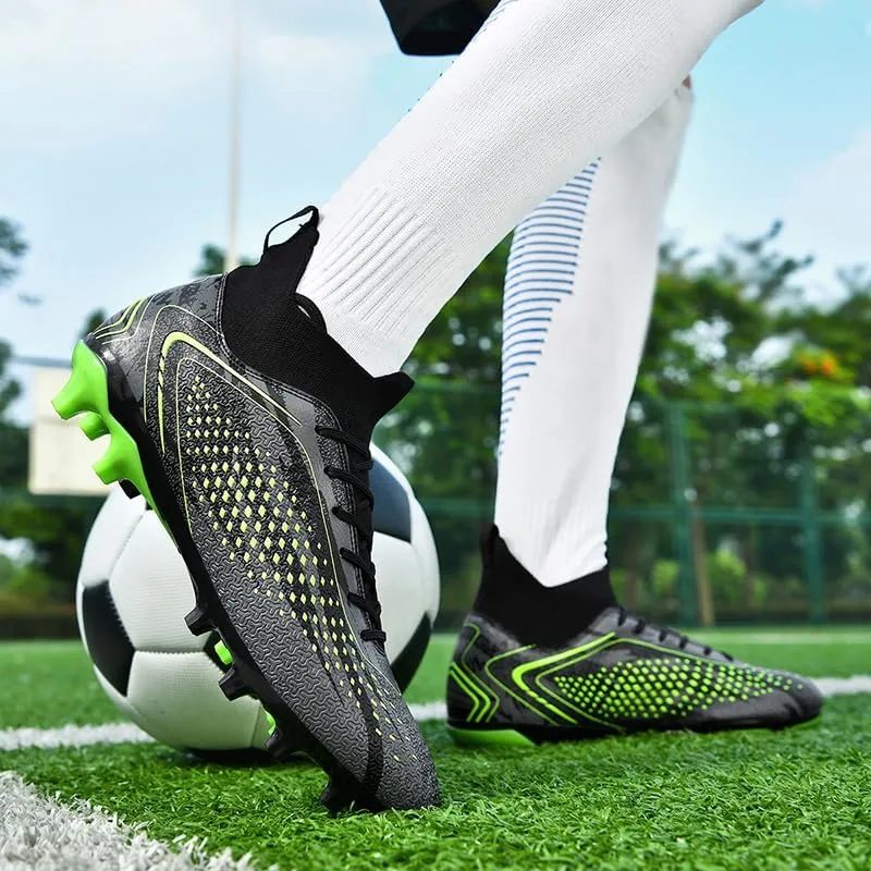 Soccer Cleats Boots for Mens Womens, Football Cleats Shoes Unisex Youth Students Running Training Boots Non-Slip Rugby Cleats Soccer AG FG TF Athletic Shoes for Outdoor Turf Athletic Indoor