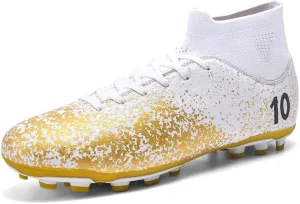 Soccer Cleats Boots for Mens Womens, Football Cleats Shoes Unisex Youth Students Running Training Boots Non-Slip Rugby Cleats Soccer AG FG TF Athletic Shoes for Outdoor Turf Athletic Indoor