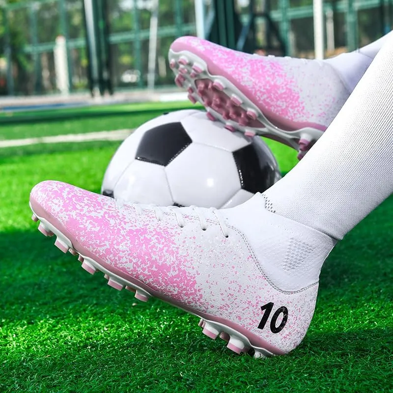 Soccer Cleats Boots for Mens Womens, Football Cleats Shoes Unisex Youth Students Running Training Boots Non-Slip Rugby Cleats Soccer AG FG TF Athletic Shoes for Outdoor Turf Athletic Indoor