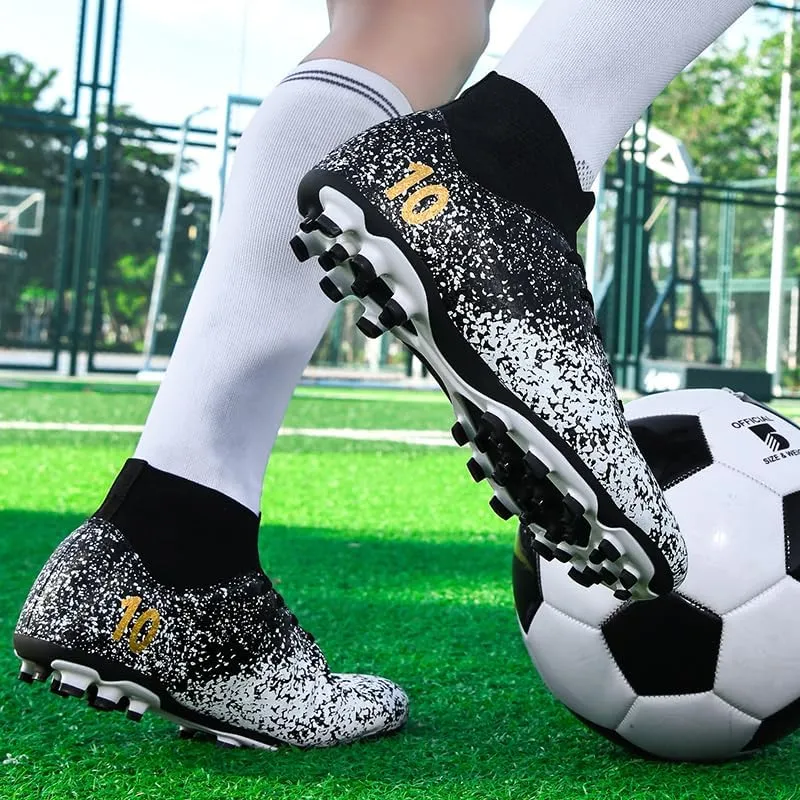Soccer Cleats Boots for Mens Womens, Football Cleats Shoes Unisex Youth Students Running Training Boots Non-Slip Rugby Cleats Soccer AG FG TF Athletic Shoes for Outdoor Turf Athletic Indoor