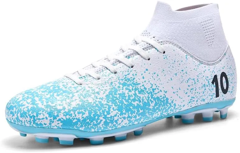 Soccer Cleats Boots for Mens Womens, Football Cleats Shoes Unisex Youth Students Running Training Boots Non-Slip Rugby Cleats Soccer AG FG TF Athletic Shoes for Outdoor Turf Athletic Indoor