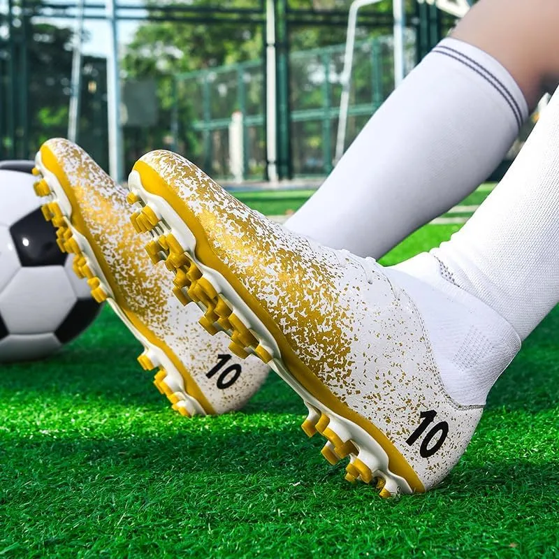 Soccer Cleats Boots for Mens Womens, Football Cleats Shoes Unisex Youth Students Running Training Boots Non-Slip Rugby Cleats Soccer AG FG TF Athletic Shoes for Outdoor Turf Athletic Indoor