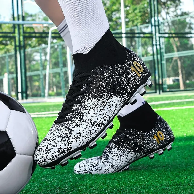 Soccer Cleats Boots for Mens Womens, Football Cleats Shoes Unisex Youth Students Running Training Boots Non-Slip Rugby Cleats Soccer AG FG TF Athletic Shoes for Outdoor Turf Athletic Indoor