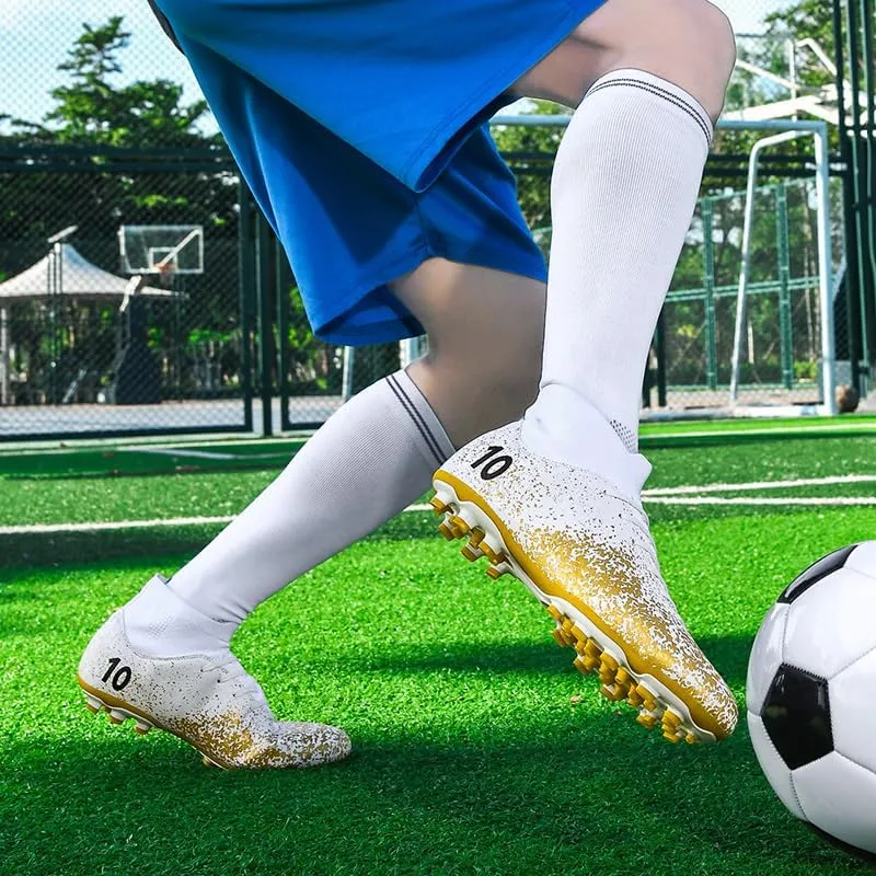 Soccer Cleats Boots for Mens Womens, Football Cleats Shoes Unisex Youth Students Running Training Boots Non-Slip Rugby Cleats Soccer AG FG TF Athletic Shoes for Outdoor Turf Athletic Indoor
