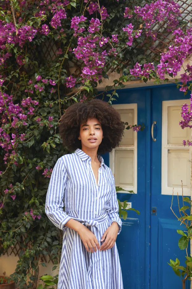 St Tropez Shirt Dress Striped
