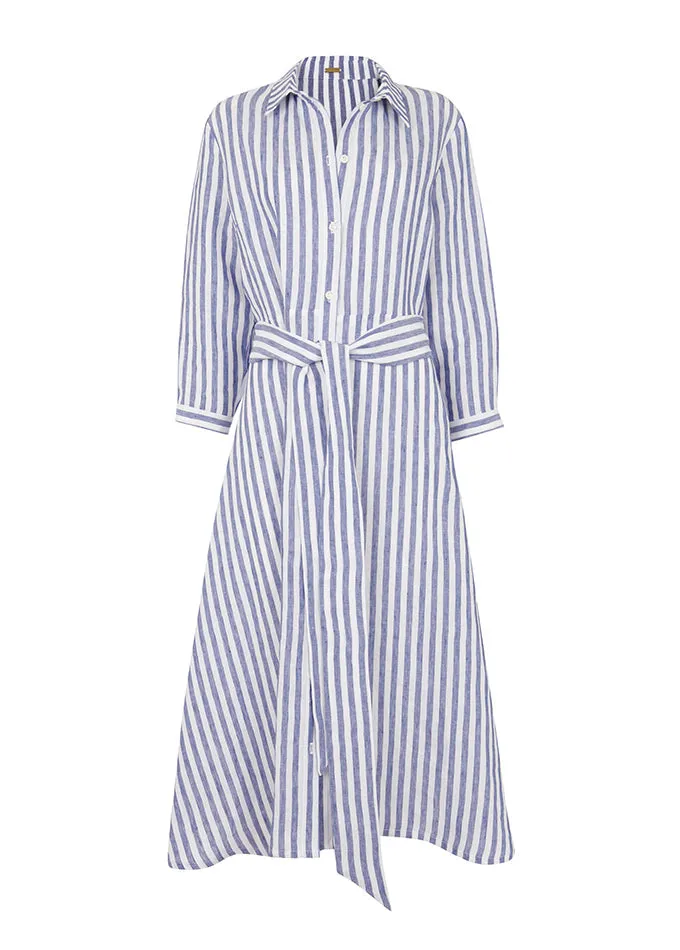 St Tropez Shirt Dress Striped
