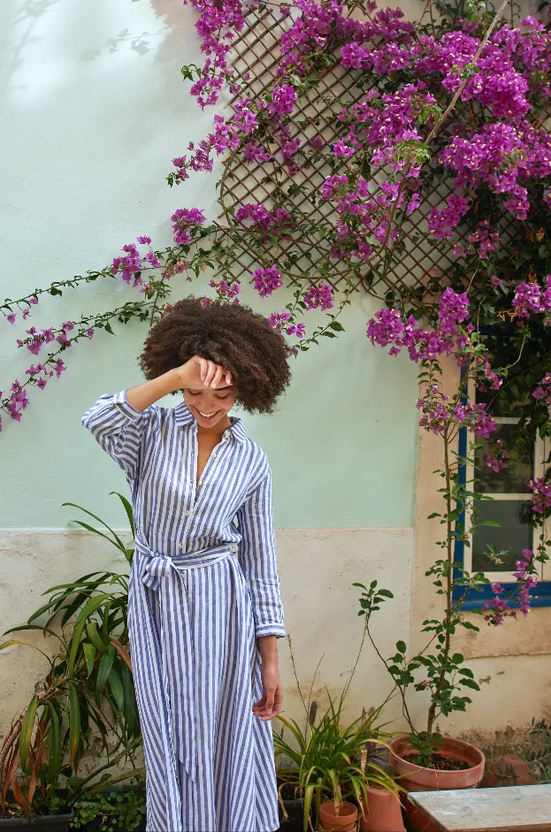 St Tropez Shirt Dress Striped