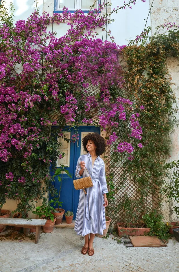 St Tropez Shirt Dress Striped