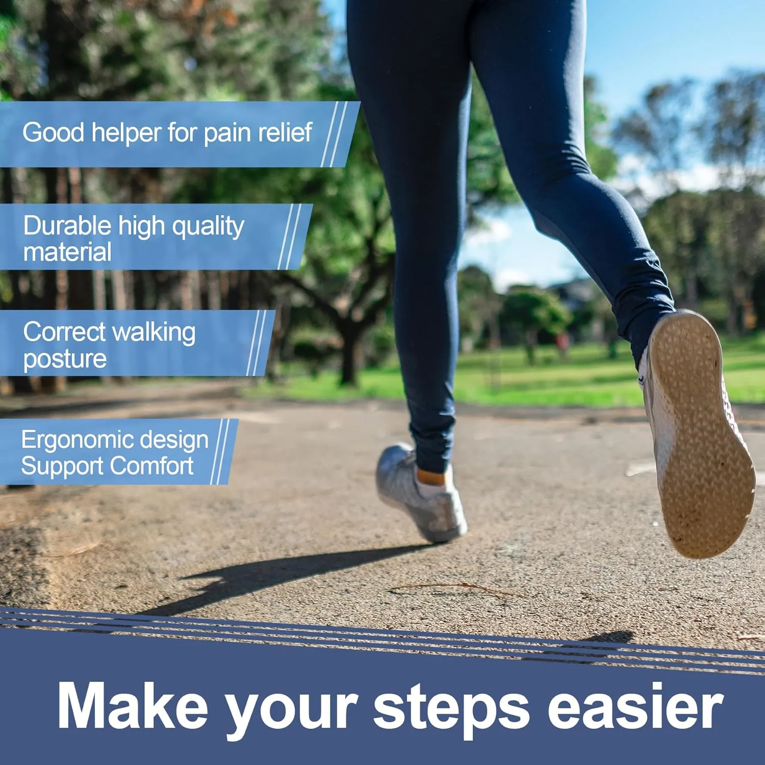 STSVZORR Arch Support Insert Sport Plantar Fasciitis Foot Pain Relief Orthotics Insole for Women Men Long Time Standing All Day, Flat Feet Comfort Work Boot Shoe Insole Hiking,L