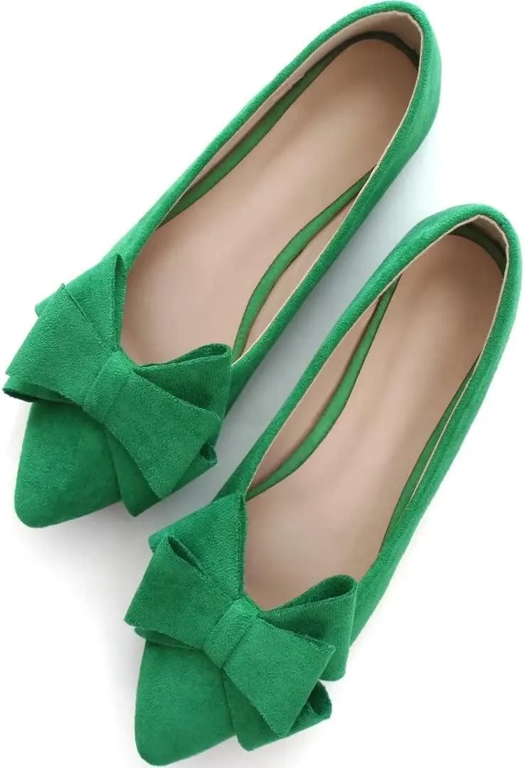 TN TANGNEST Women Fashion Bowknot Flats Comfort Pointed Toe Dress Shoes