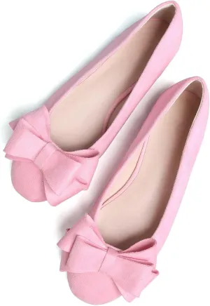 TN TANGNEST Women's Comfortable Pointed Toe Bowknot Flats Slip On Loafers Casual Flats