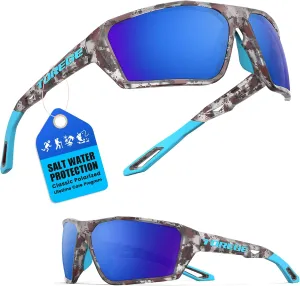 TOREGE Polarized Sports Sunglasses for Men Women Shooting Cycling Running Golf Fishing Sunglasses Durable Lens TR36