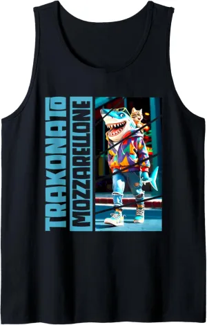 TRAKONATO MOZZARELLONE - Brain Red Tralala Shark Funny Tank Top