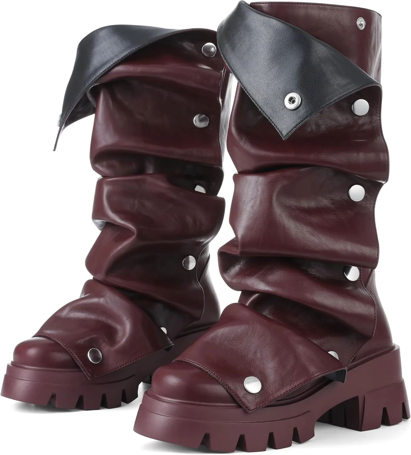 VOMIRA Slouchy Boots for Women Fold Over Boots