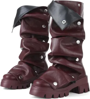 VOMIRA Slouchy Boots for Women Fold Over Boots