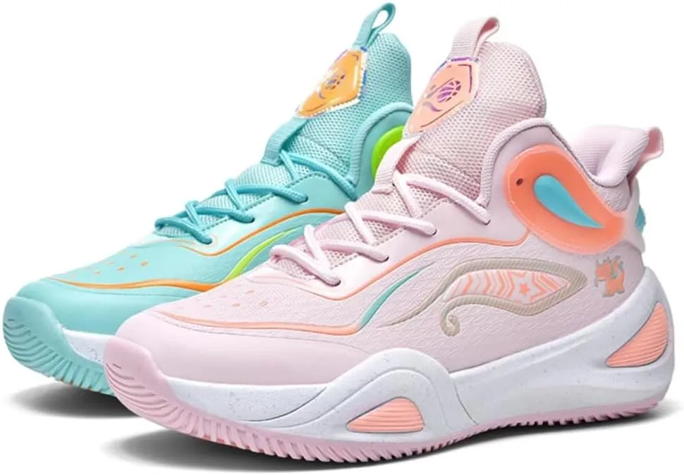 Womens Breathable Mesh Lace Up Basketball Shoes Fashion Lightweight Non-Slip Running Sneakers Soft Sole Athletic Tennis Casual Walking Sport Shoes