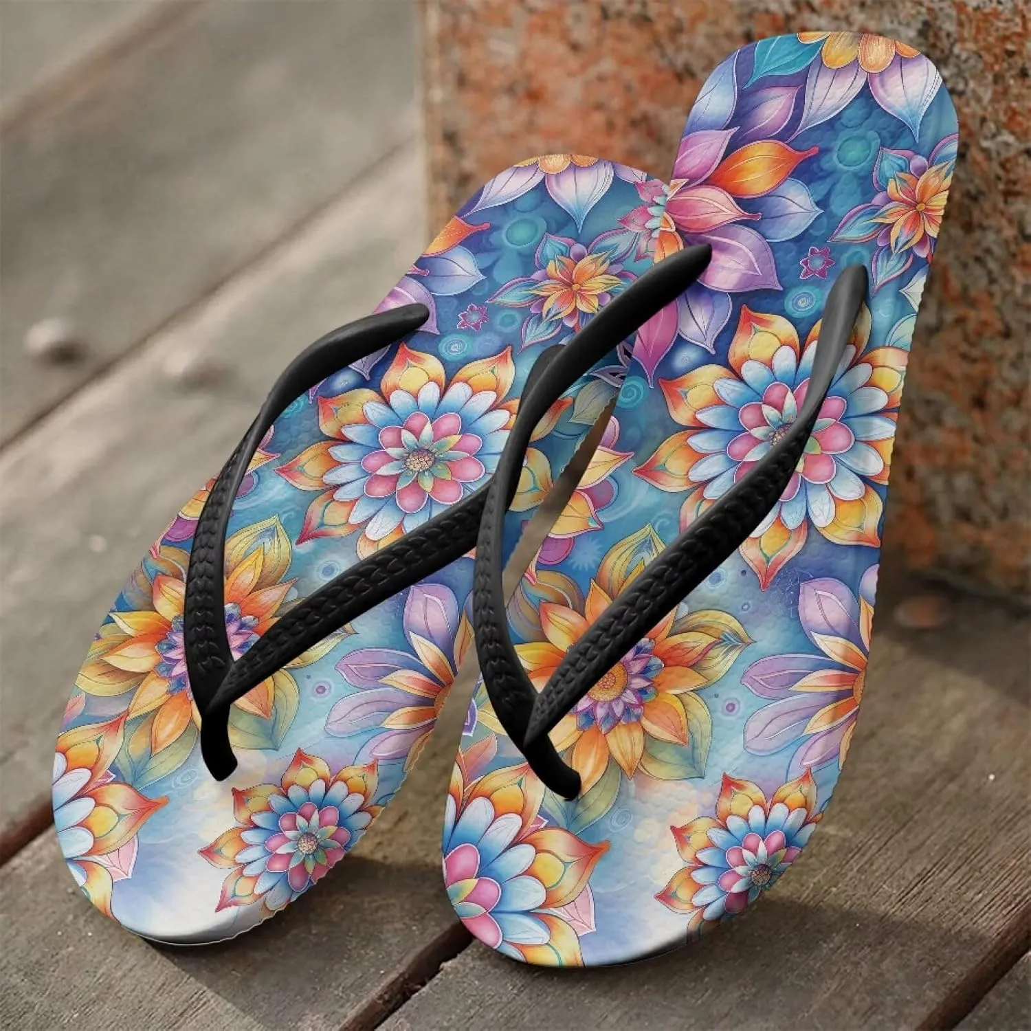 Women’s Flip Flop with Arch Support, Anti Slip Soft Comfortable Summer Slippers Beach Pool Bathroom Flat Slide Shoes