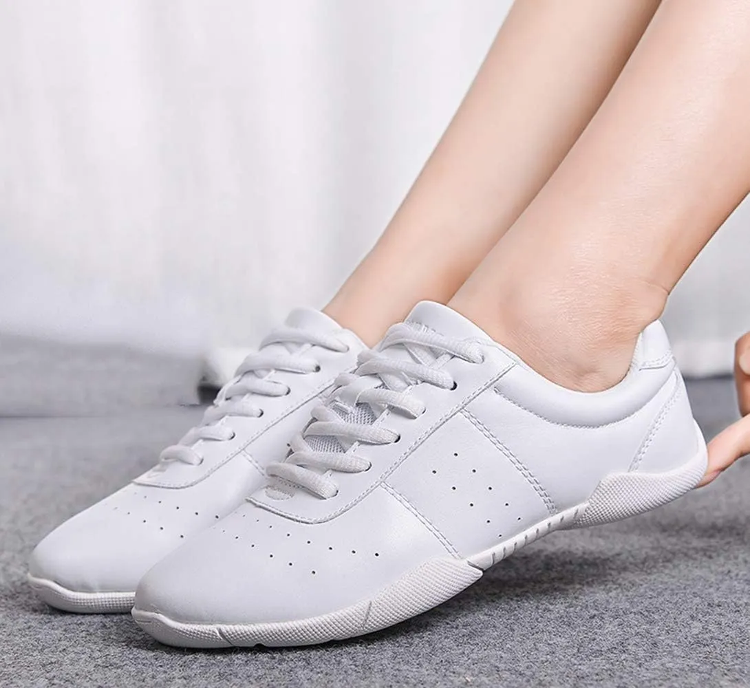 Women’s Girls’ Lace-Up Gym Sport Aerobics Cheerleading Dance Shoes Training Sneakers