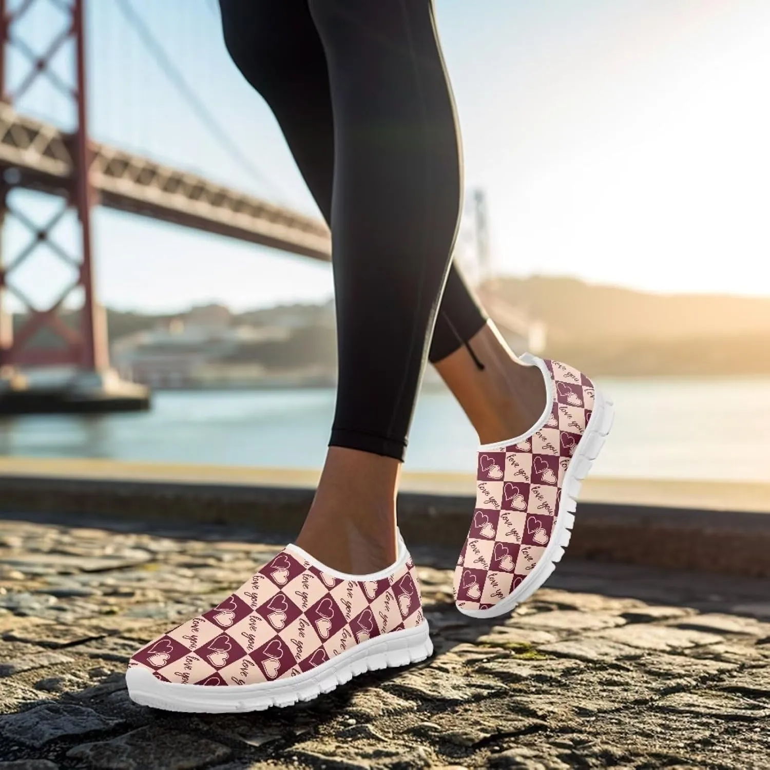 Women's Low Cut Sneakers Slip On Casual Shoes Lightweight Loafers Comfort Breathable Non Slip Hiking Running Walking Sports Training Travel Shoes US 5.5-11.5