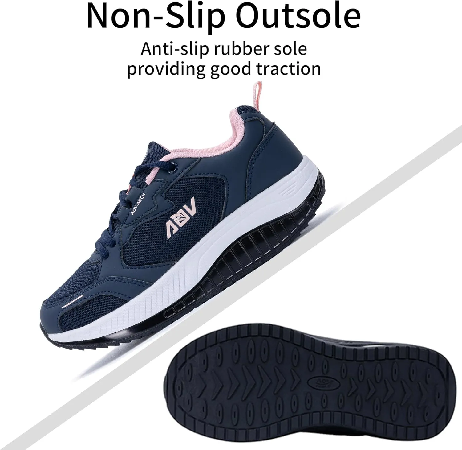 Women's Walking Shoes with Arch Support Orthotic Plantar Fasciitis Sneakers Tennis Running Shoes