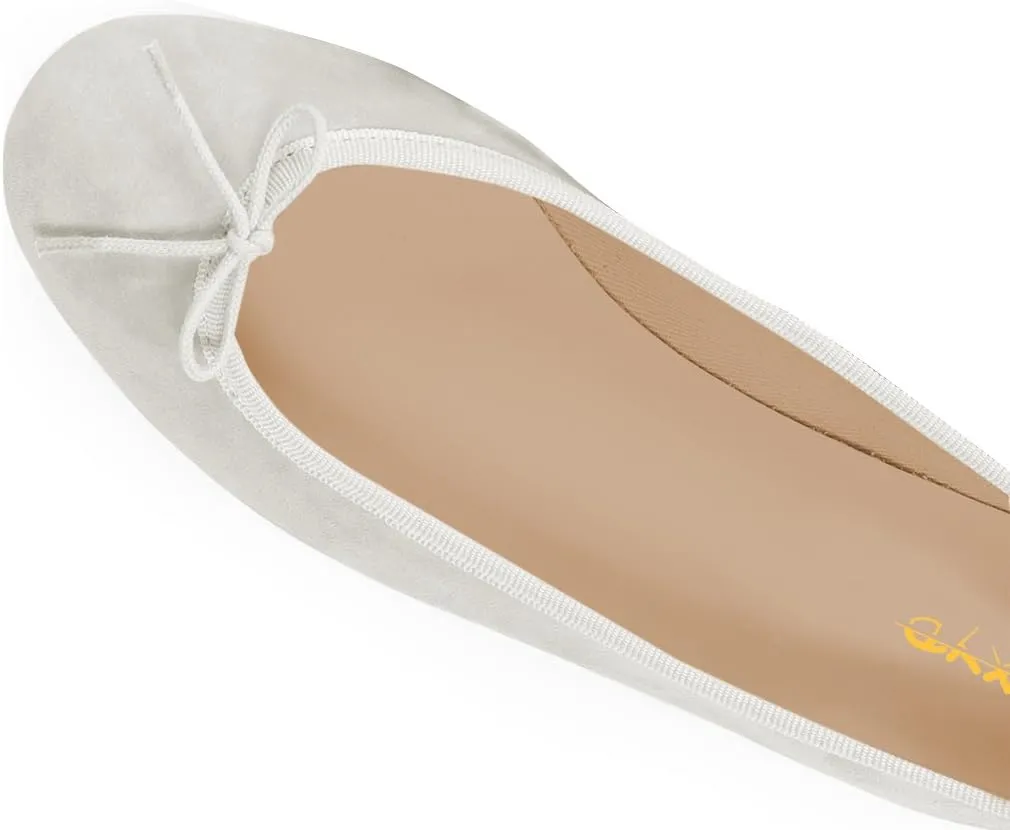 XYD Women Comfort Ballet Flats Round Toe Slip On Casual Daily Walking Shoes with Bows