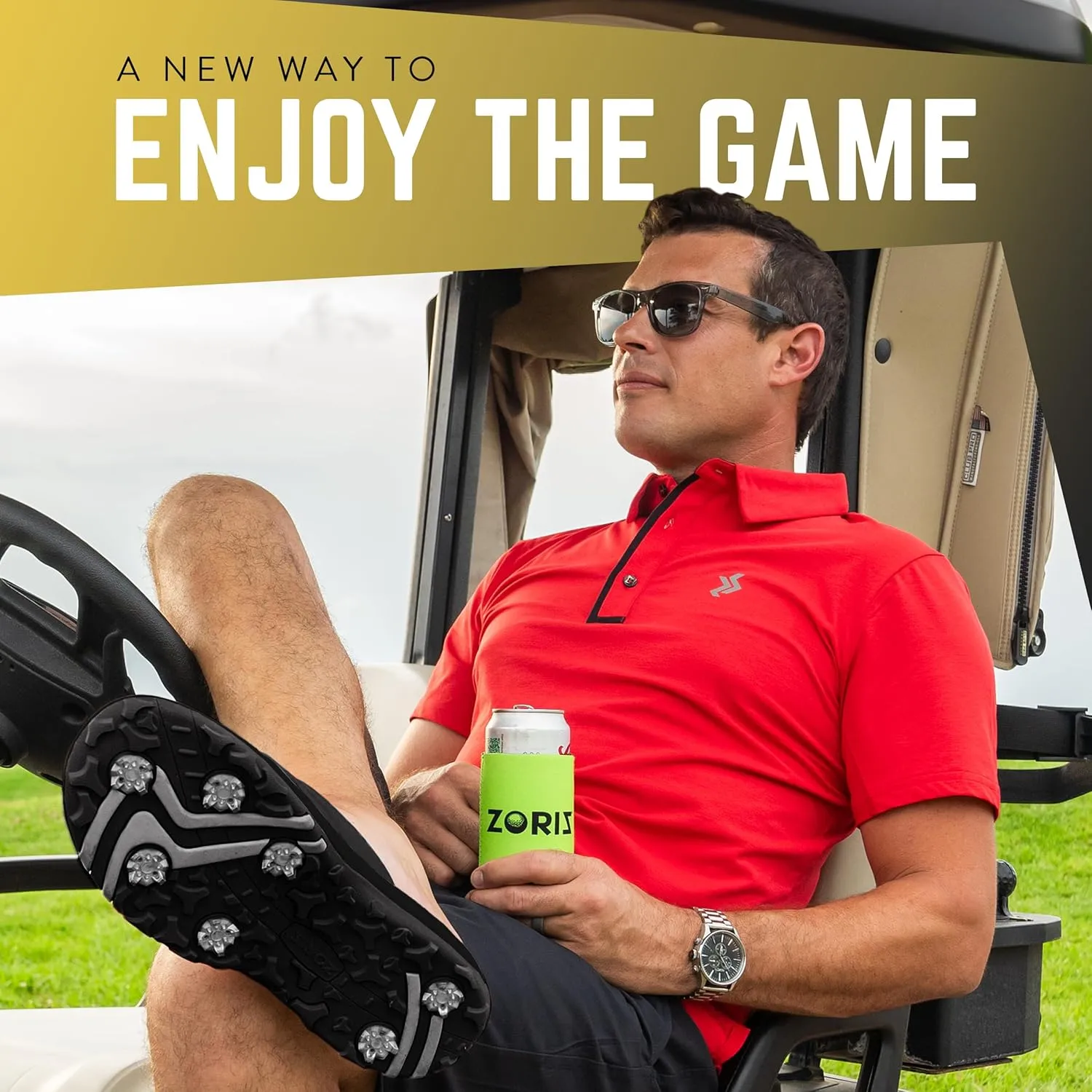 ZORIZ Collegiate Series Golf Sandals for Women and Men, Thong Flip Flops With Removable Spikes, Golf Footwear With Deeper Heel Cup and Higher Sidewalls