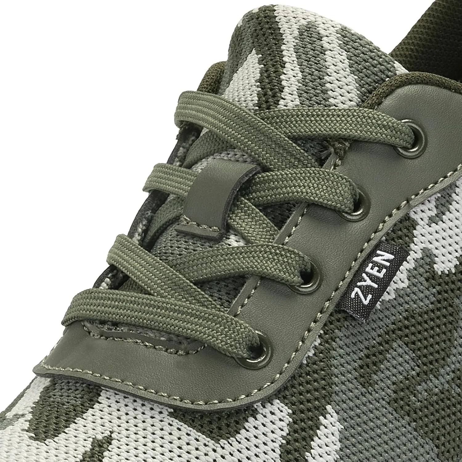 ZYEN Wide Toe Box Barefoot Shoes for Men Camo Walking Shoes Zero Drop Minimalist Sneakers Size 7-14